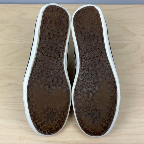 Coach Women’s Size 8.0 B Keeley Signature Khaki Logo Slip On Casual Shoes - Picture 8 of 10